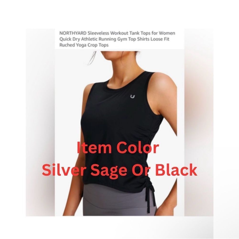 Two Colors Available Tank Tops Quick Dry Athletic Loose Fit Ruched Crop Top